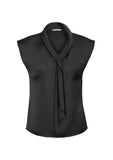 Ladies Shimmer Tie Neck Top